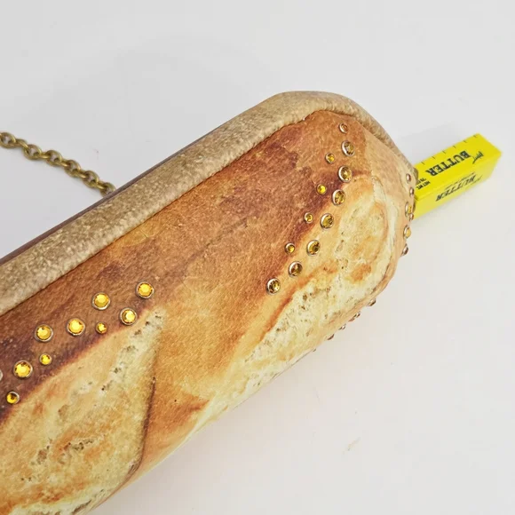 RARE BETSEY JOHNSON J'TAIME CARBS BAG-UETTE CLUTCH CROSSBODY BAG - Picture 15 of 15